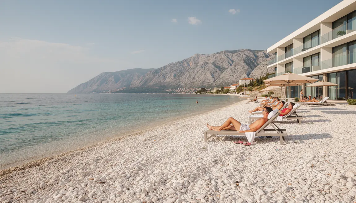 Plage galets blancs Croatie hotel all inclusive vacances