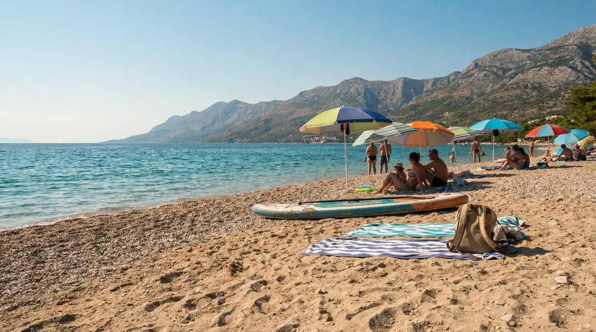 Plage Split Croatie mer turquoise et familles