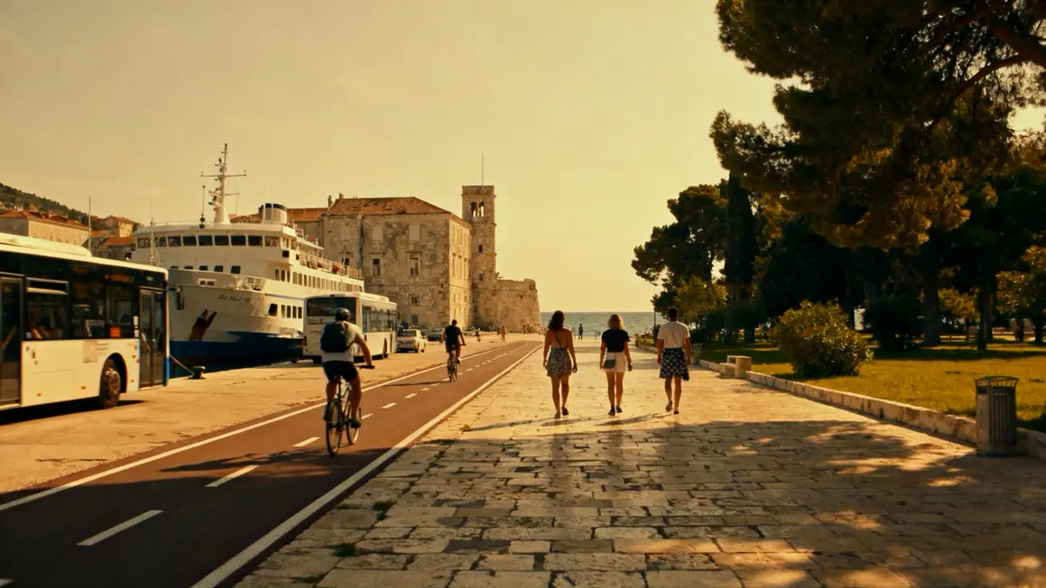 Vue port Split Croatie parc Marjan