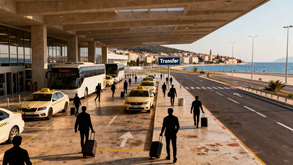 Transferts taxi bus aéroport Croatie mer