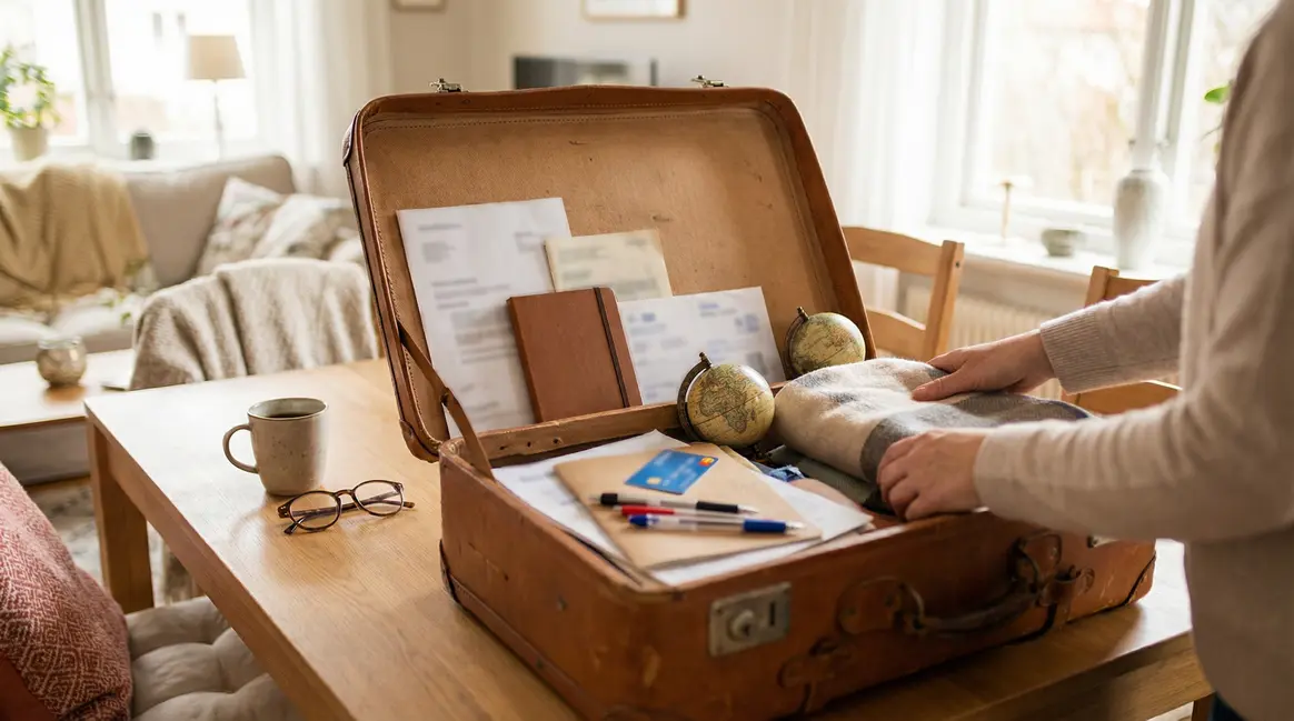 valise ouverte documents santé vaccin croatie assurance