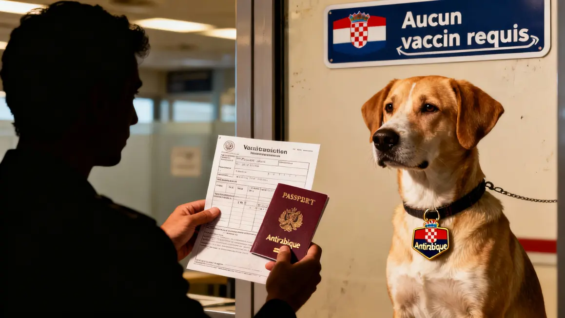 pancarte aucun vaccin requis douane croatie antirabique