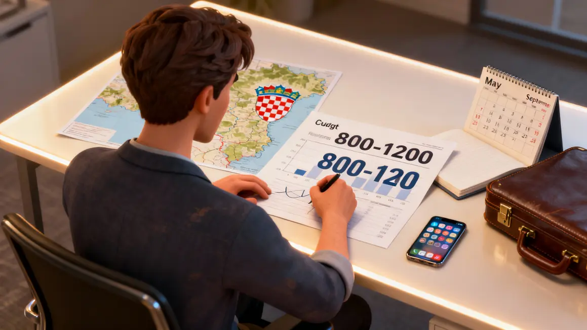 Planification budget Croatie solo tableau chiffres