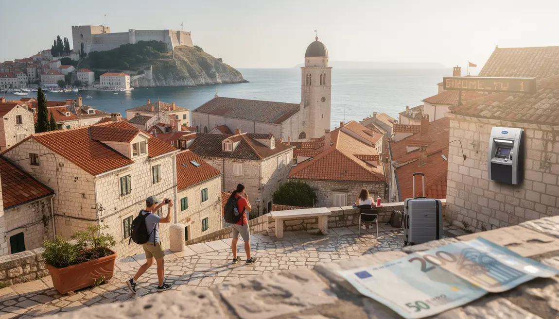 Panorama ville croate, euro, tourisme, finance