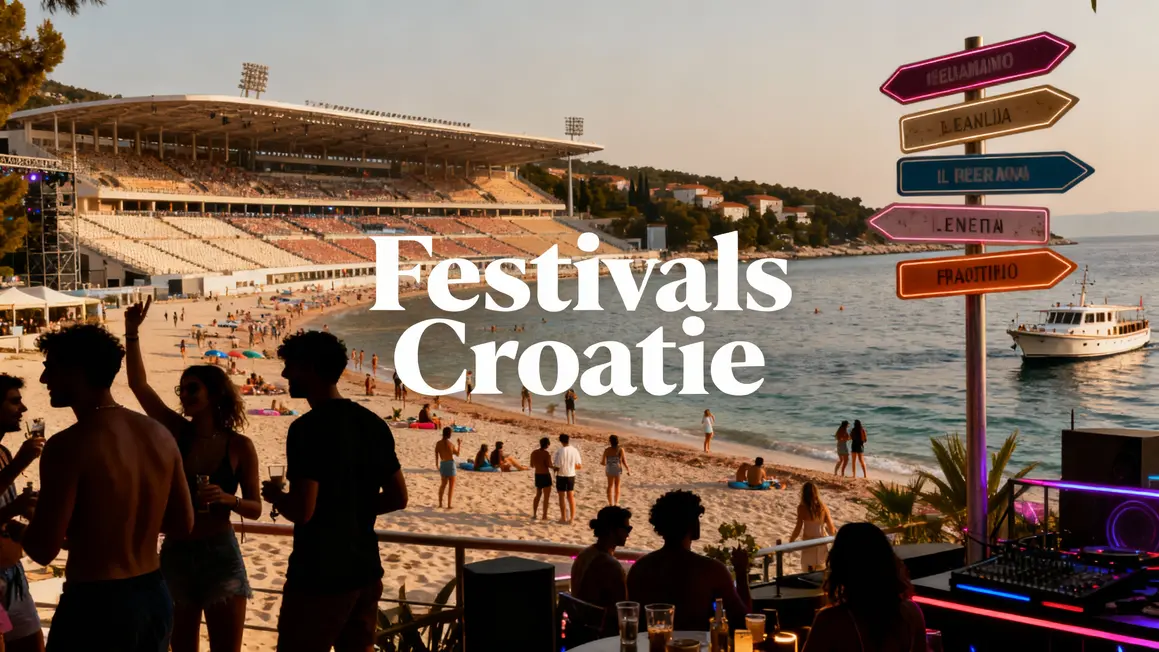 Collage festivals musique Croatie