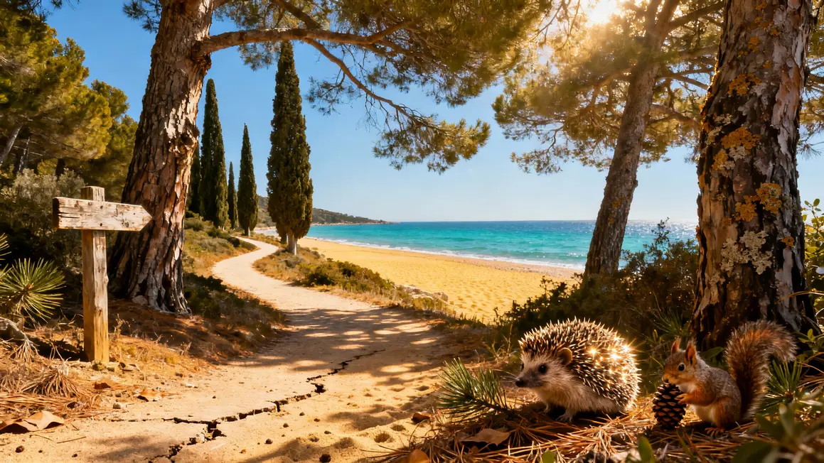 Forêt méditerranéenne Rab plage sable faune locale