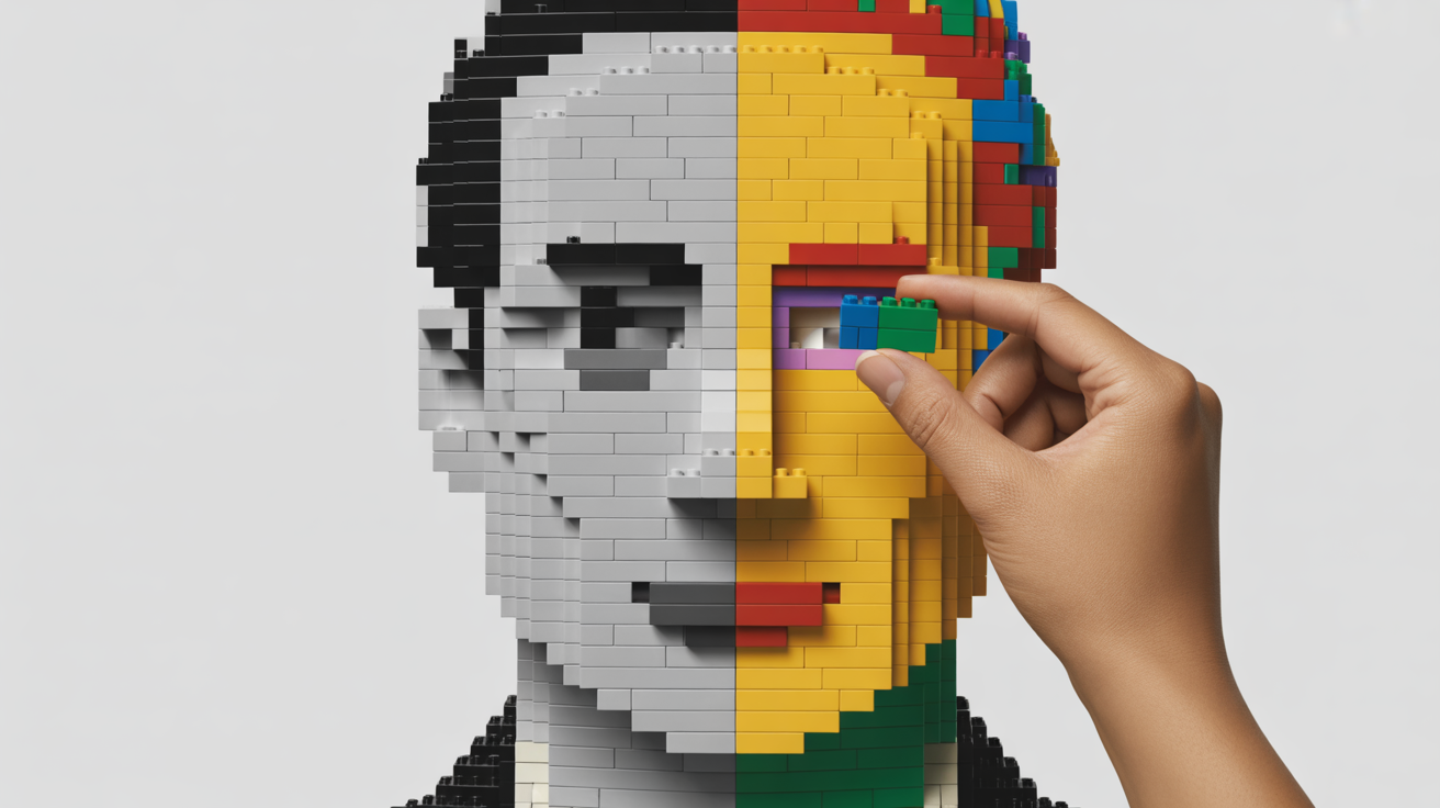 portrait en lego faut il opter pour le noir et blanc ou la couleur featured image